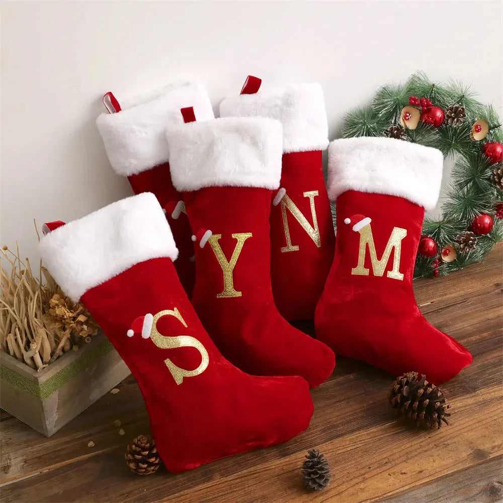 Christmas Letter Christmas Stockings Decorative Pendant - Bellarte Enchanté Christmas Letter Christmas Stockings Decorative Pendant